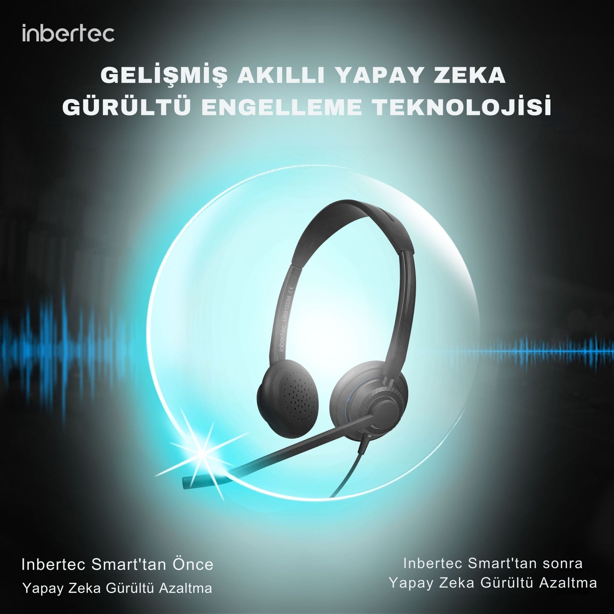 Inbertec UB815DM Duo &Ccedil;ağrı Merkezi Kulaklığı